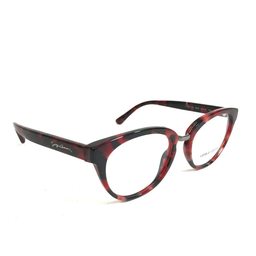 Giorgio Armani Eyeglasses Frames AR 7150 5654 Black Red Tortoise 51-18-140